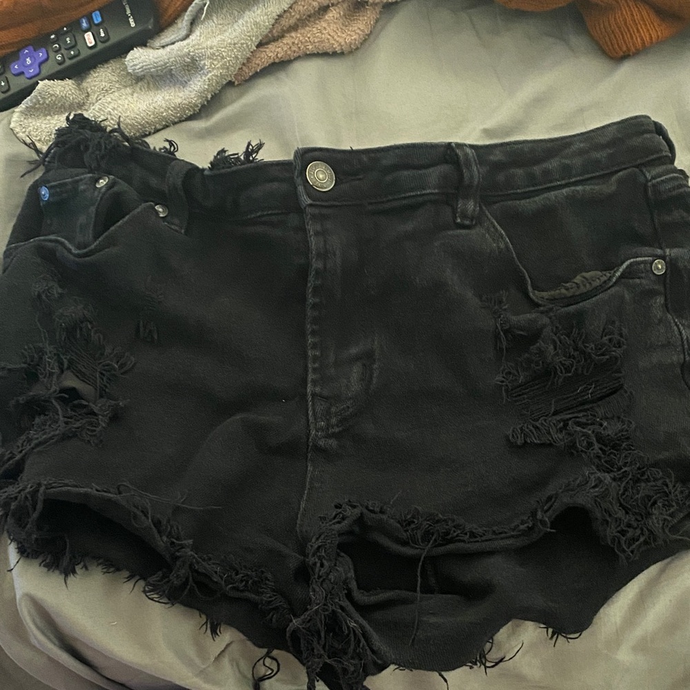 Almost Famous Black Distressed Women's Shorts